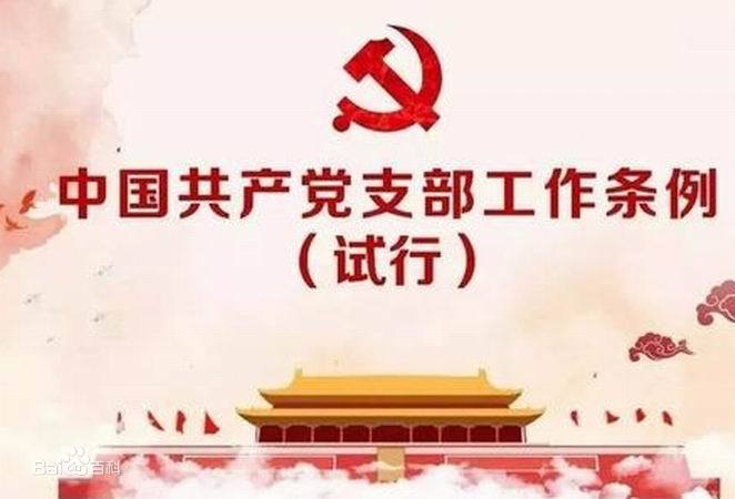 《中国共产党支部工作条例（试行）》