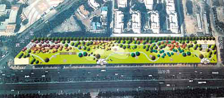 
汕头：汕汾路西侧将建2万平米带状公园